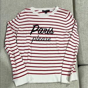 Banana Republic Red and White Striped Sweater